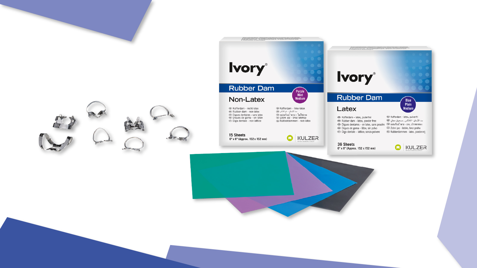 Ivory® Rubber Dams & Clamps